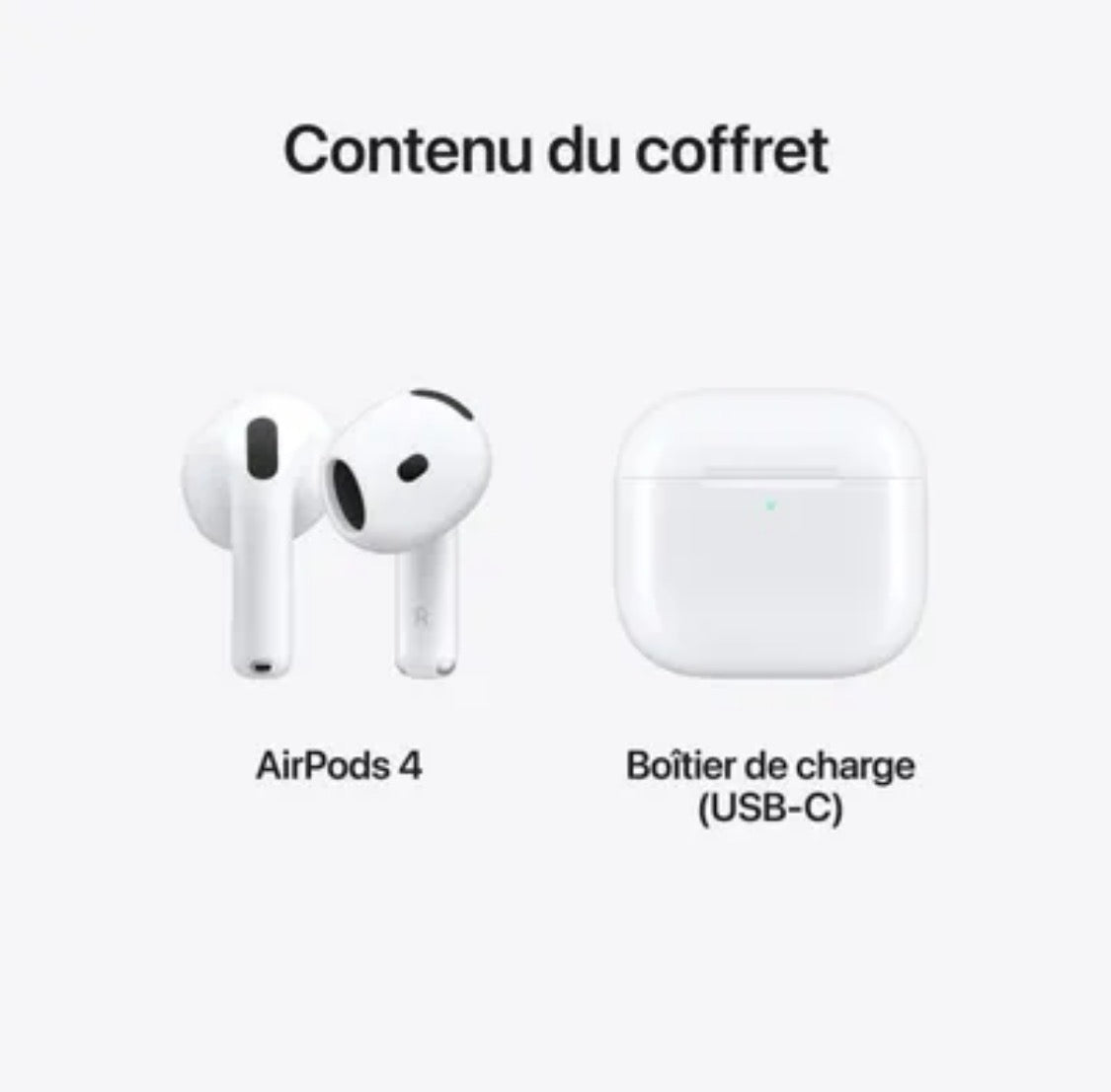 APPLE AirPods 4 avec réduction active du bruit